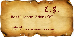 Bazilidesz Zdenkó névjegykártya